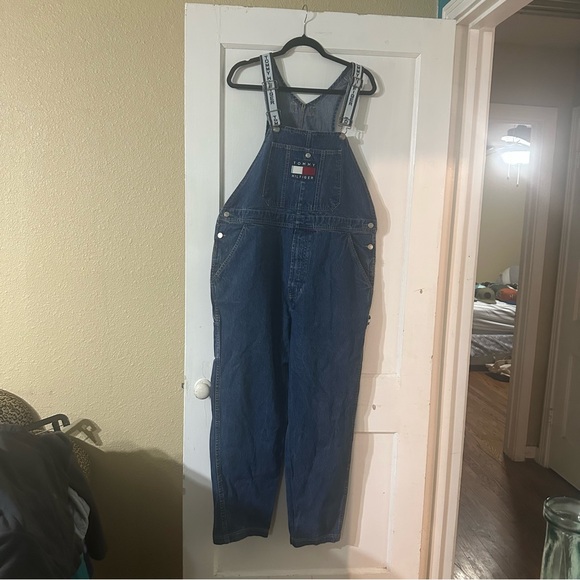 Vintage Tommy Hilfiger Blue Denim Overalls - Picture 1 of 8